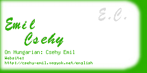 emil csehy business card